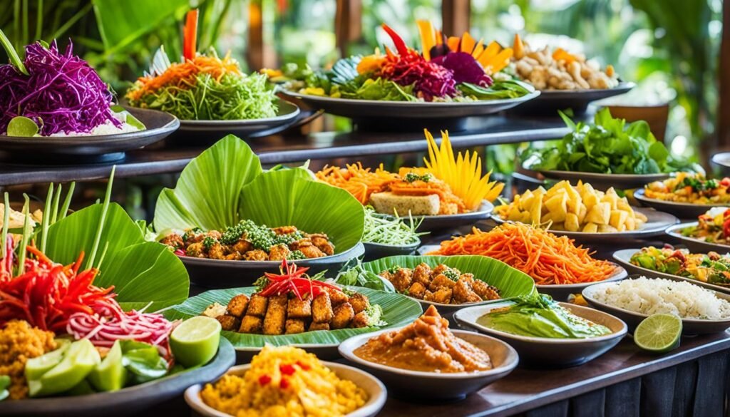 Buffets vegetarianos en Bali