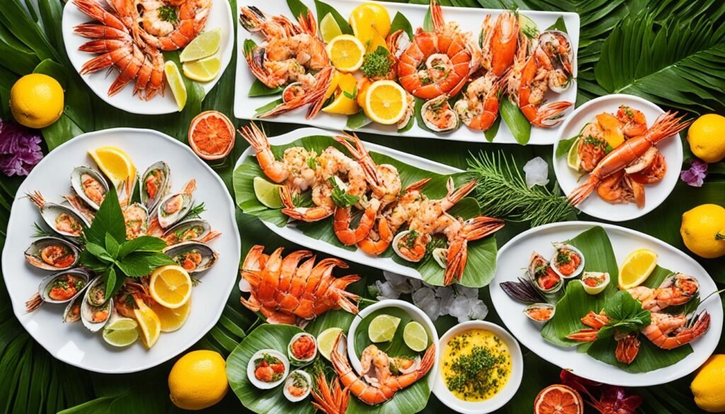 Platos de mariscos y pescados