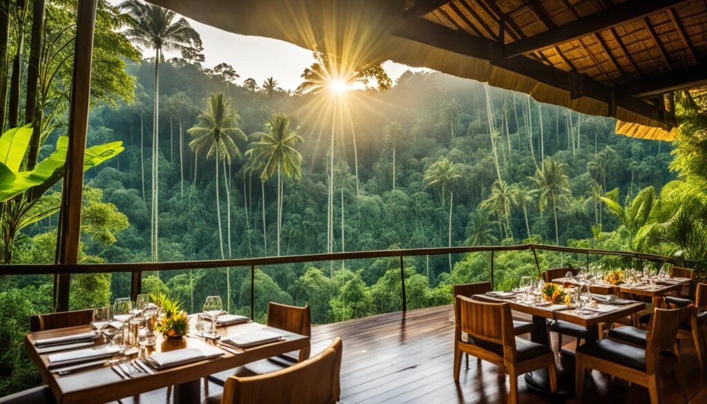 Restaurantes con vistas a la selva en Bali