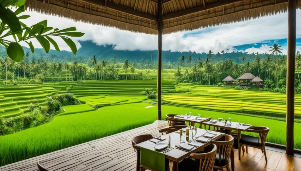 Restaurantes con vistas al arrozal en Bali