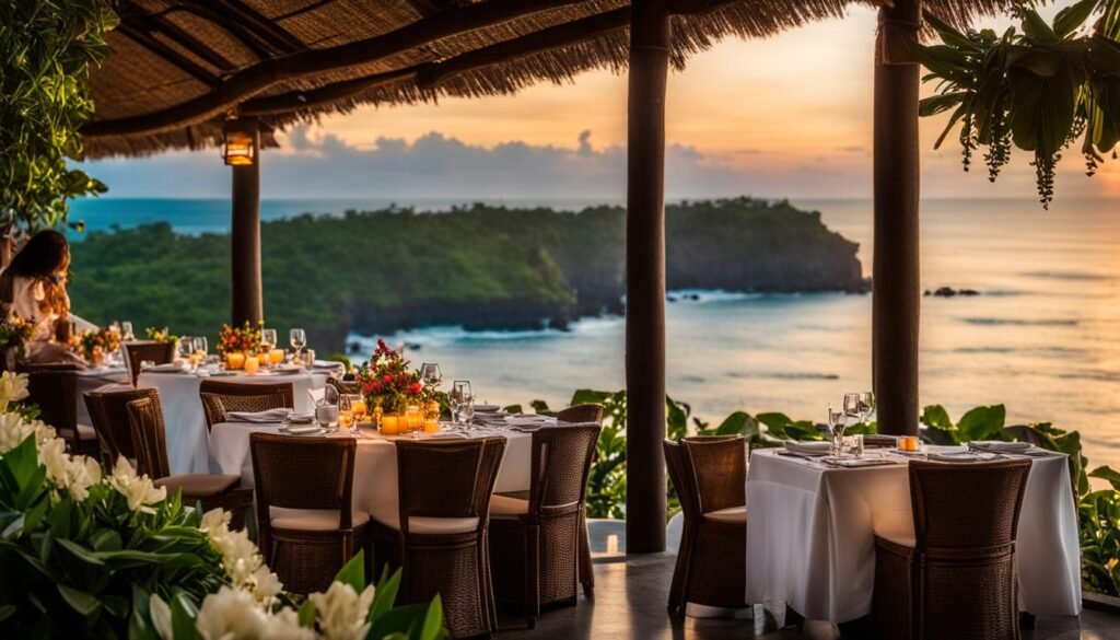 Restaurantes en Bali con vistas al océano
